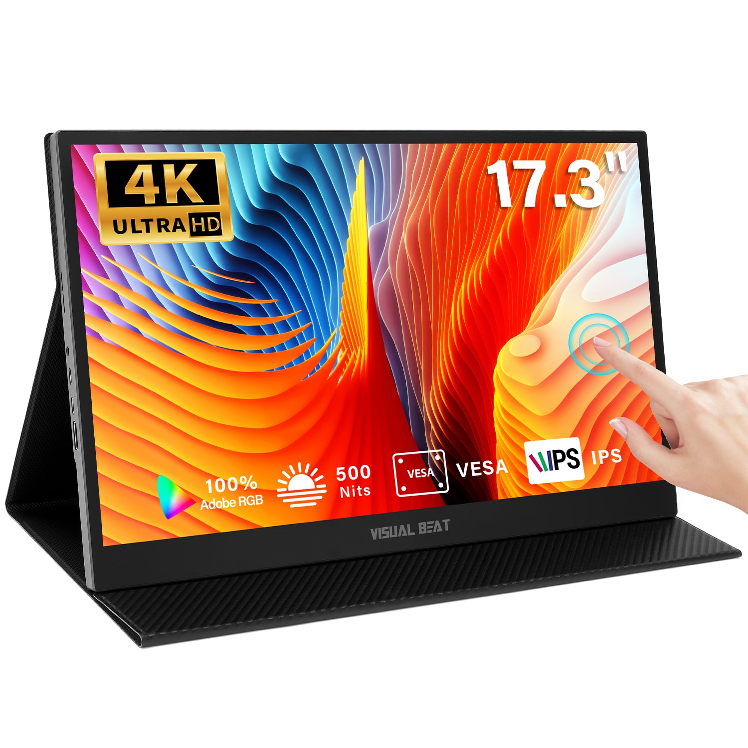 17.3 Inch 4K Portable Touchscreen Monitor – Visual Beat